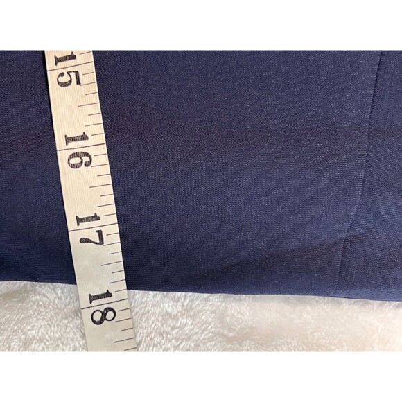 Vintage Vollbracht Dress Large Navy Slinky Sheath Sleeveless Workwear Date Night - Picture 11 of 15